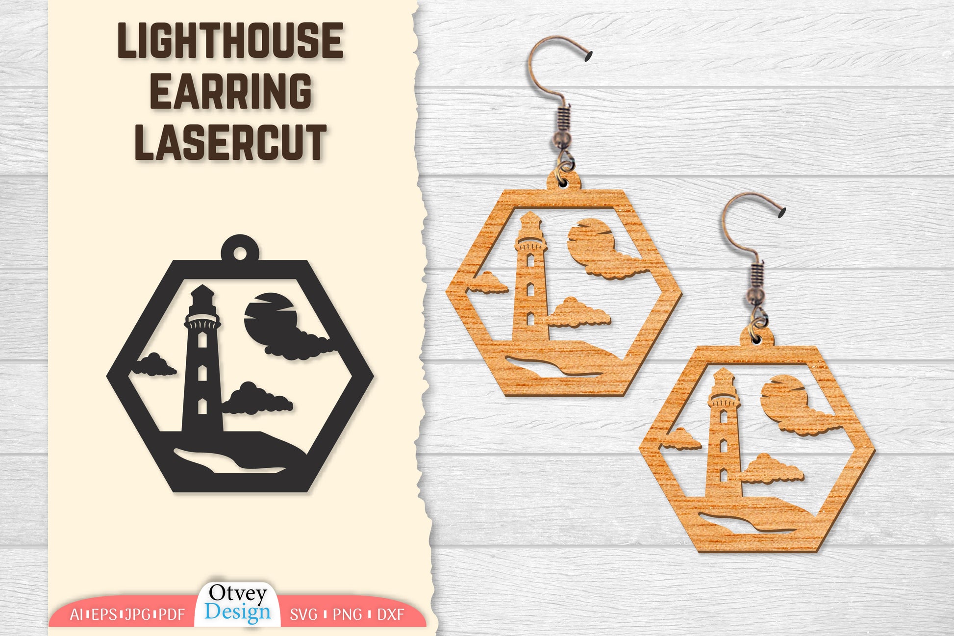Lighthouse Earring Lasercut SVG Bundle 56 - CraftNest - Digital Crafting and Art