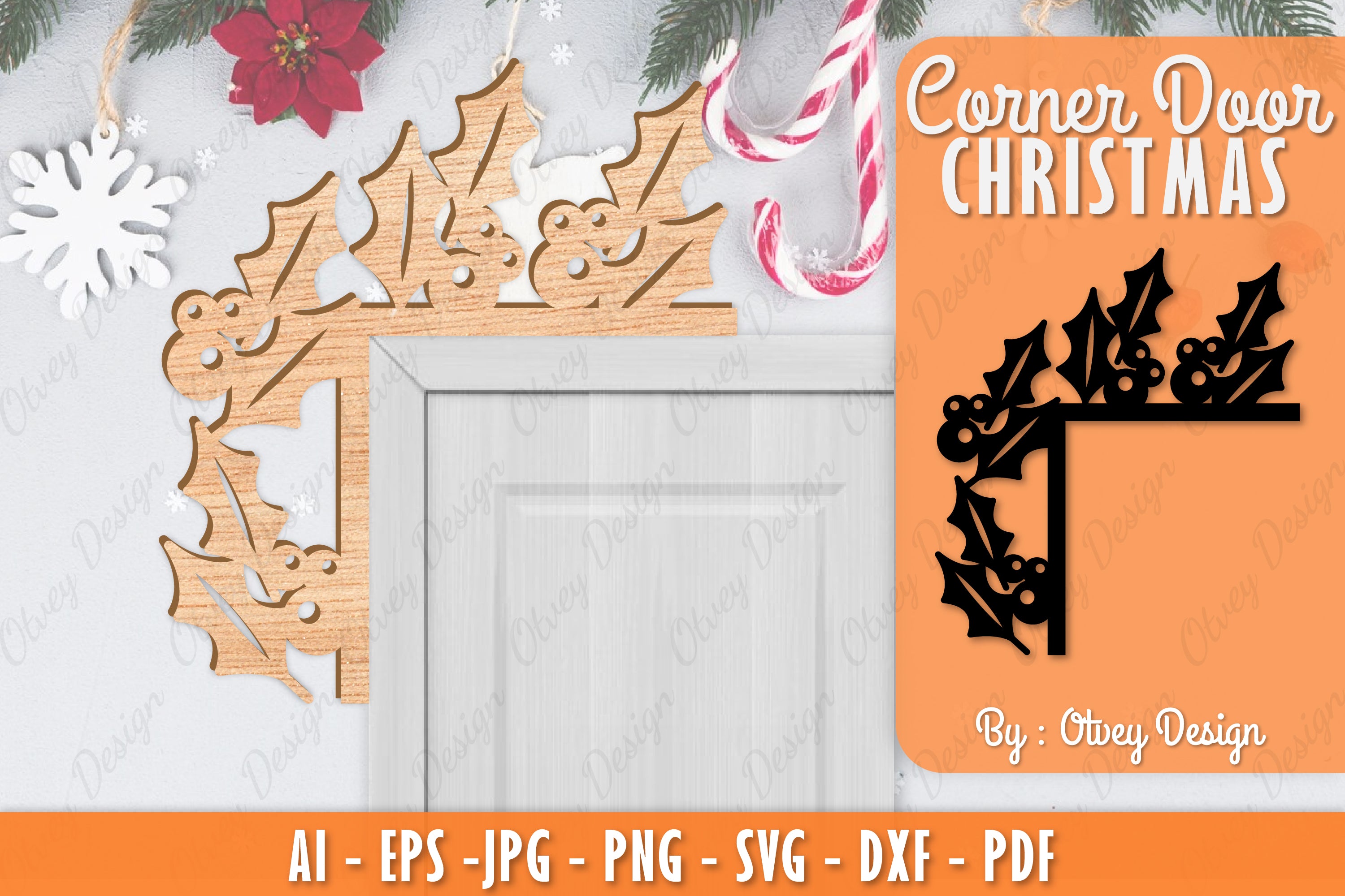 Christmas Corner Door SVG Bundle 24 - CraftNest - Digital Crafting and Art