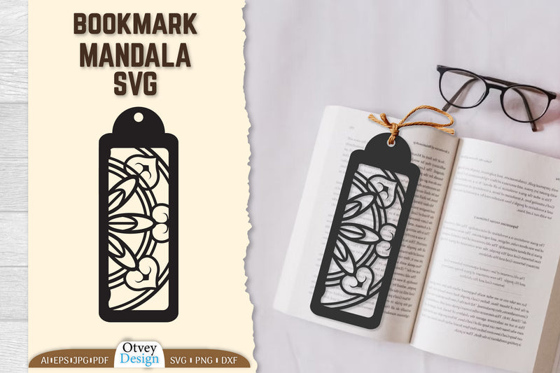 Mandala SVG Bundle: 5 Bookmark Designs - CraftNest - Digital Crafting and Art