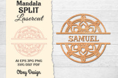 Mandala Split Lasercut SVG Bundle 6 - CraftNest - Digital Crafting and Art
