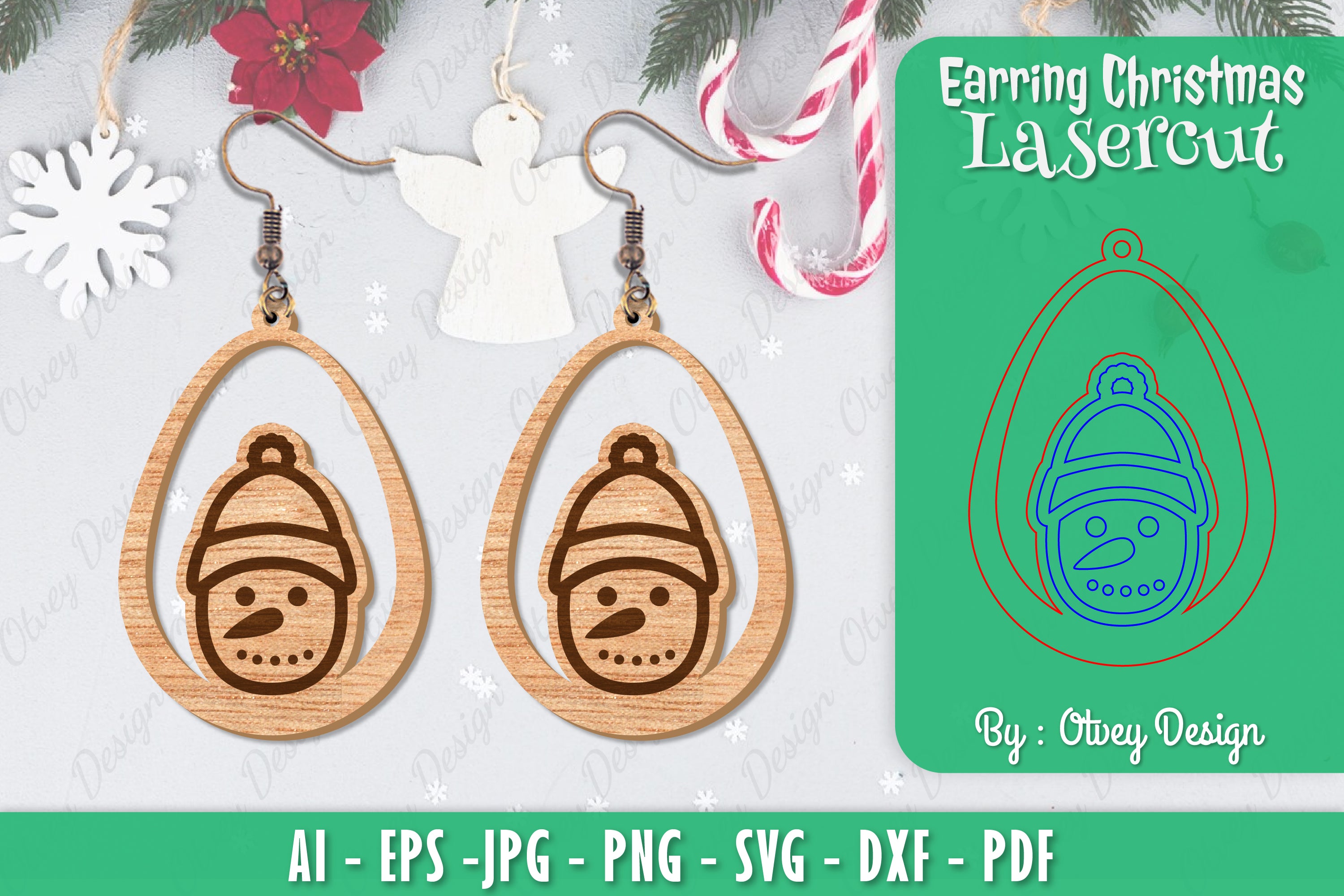 Christmas Earrings SVG Bundle 104 - CraftNest - Digital Crafting and Art