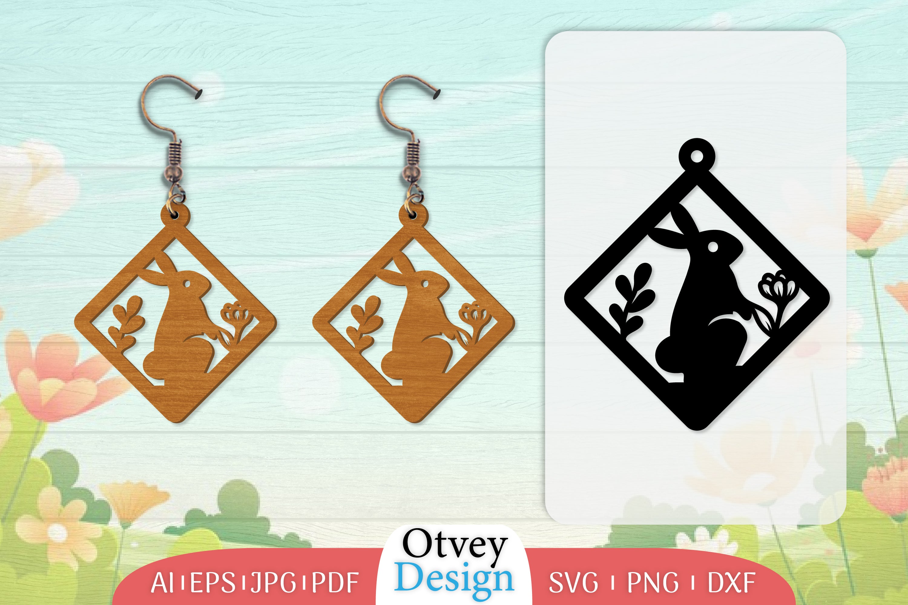 Earring Rabbit Lasercut SVG Bundle 24 - CraftNest - Digital Crafting and Art