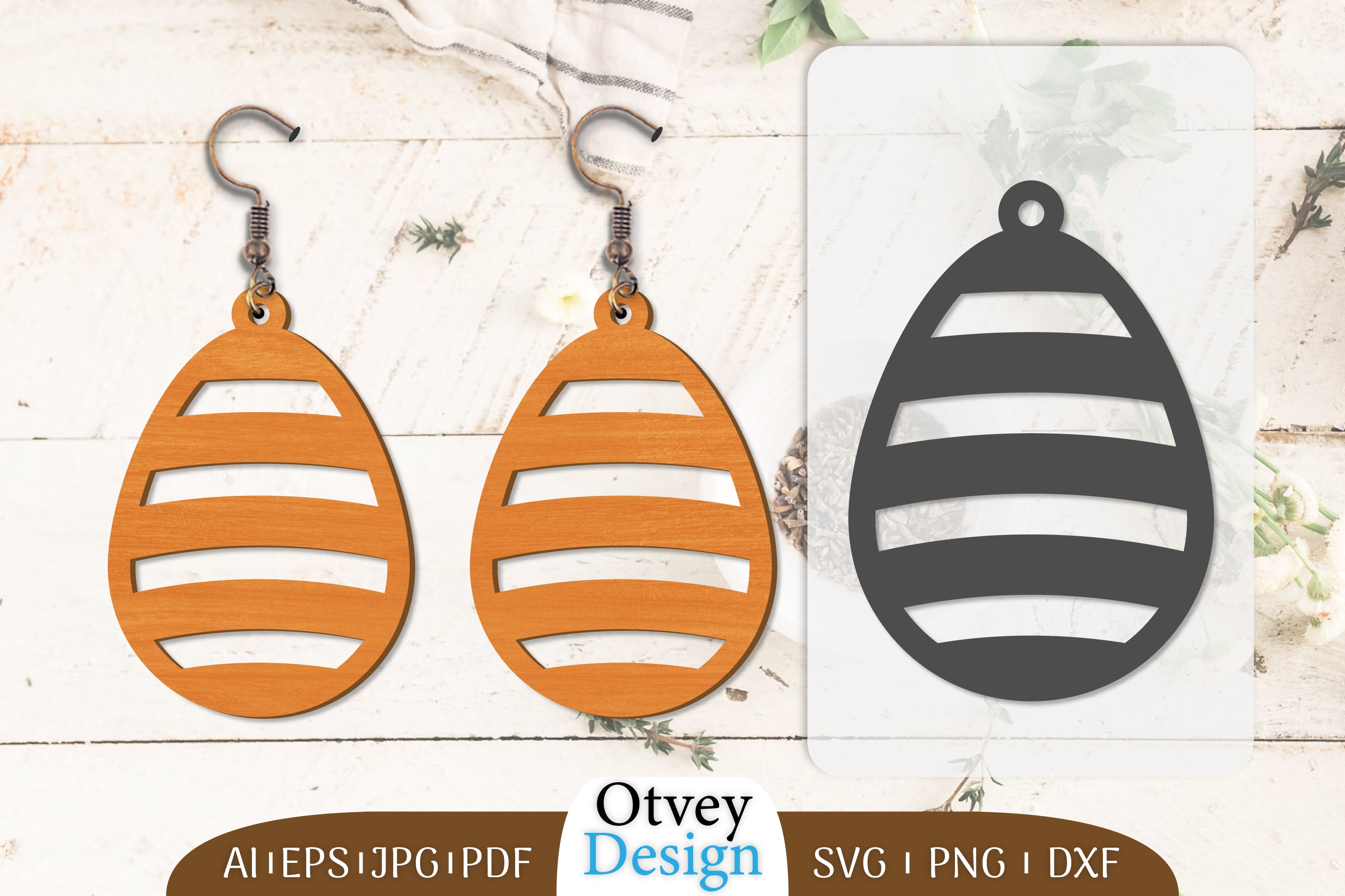 Happy Easter Egg Earring Lasercut SVG Bundle 9 - CraftNest - Digital Crafting and Art