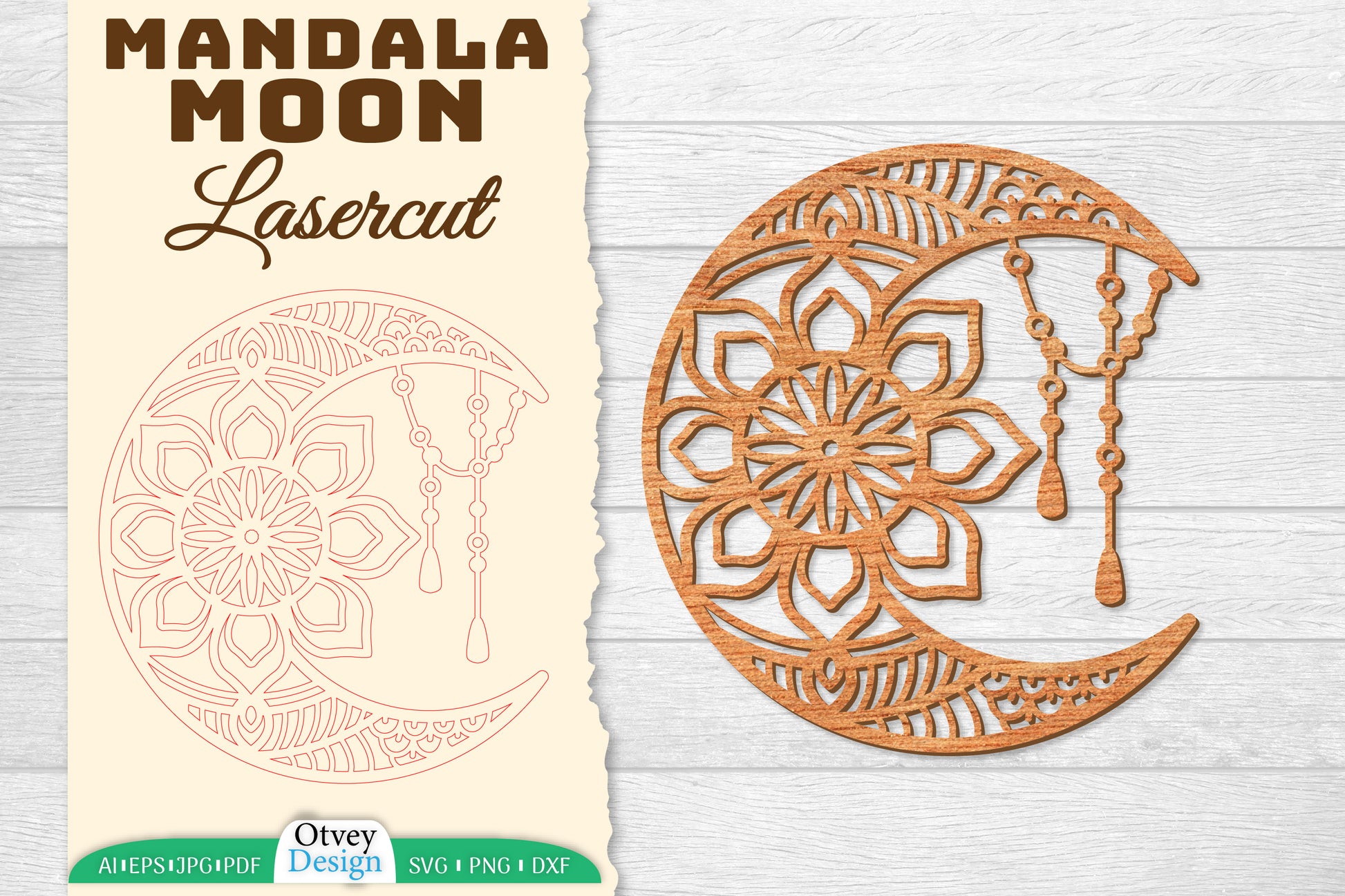 Moon Mandala Lasercut SVG Bundle 6 - CraftNest - Digital Crafting and Art