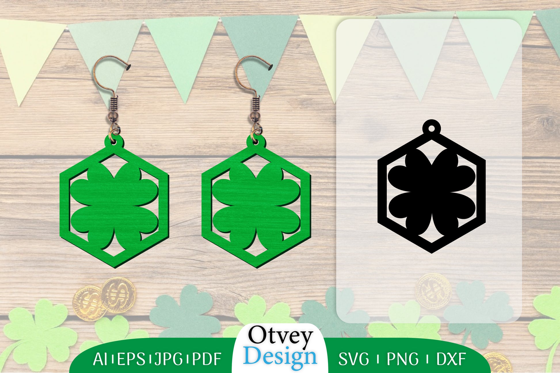 St Patrick's Day Earring Lasercut SVG Bundle 16 - CraftNest - Digital Crafting and Art