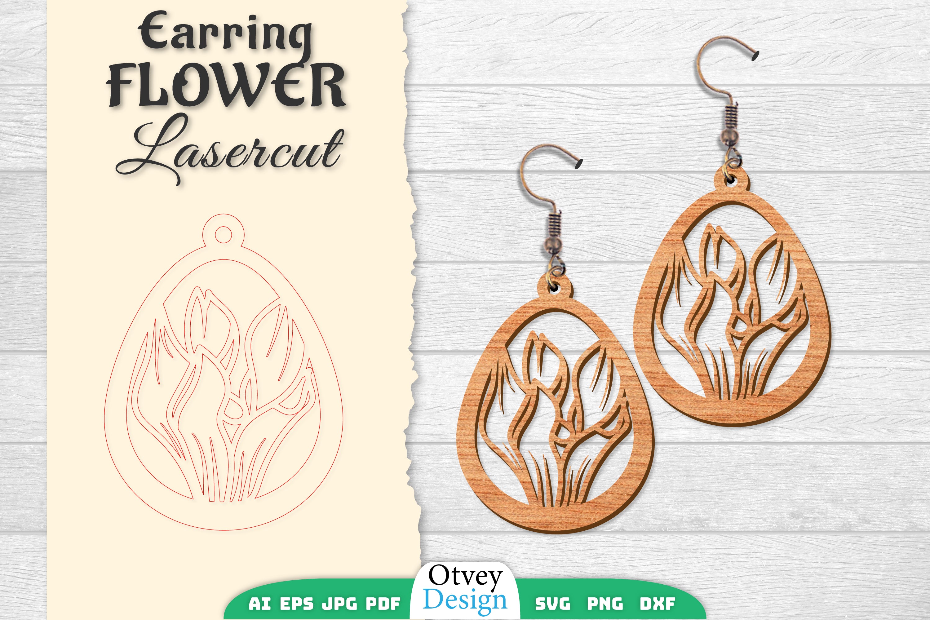 Earring Flower Lasercut SVG Bundle 50 - CraftNest - Digital Crafting and Art