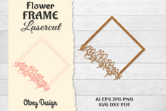 5 Frame Flower Lasercut SVG Bundle 6 - CraftNest - Digital Crafting and Art