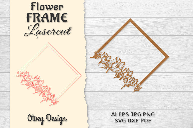 5 Frame Flower Lasercut SVG Bundle 6 - CraftNest - Digital Crafting and Art
