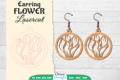 Earring Flower Lasercut SVG Bundle 20 - CraftNest - Digital Crafting and Art