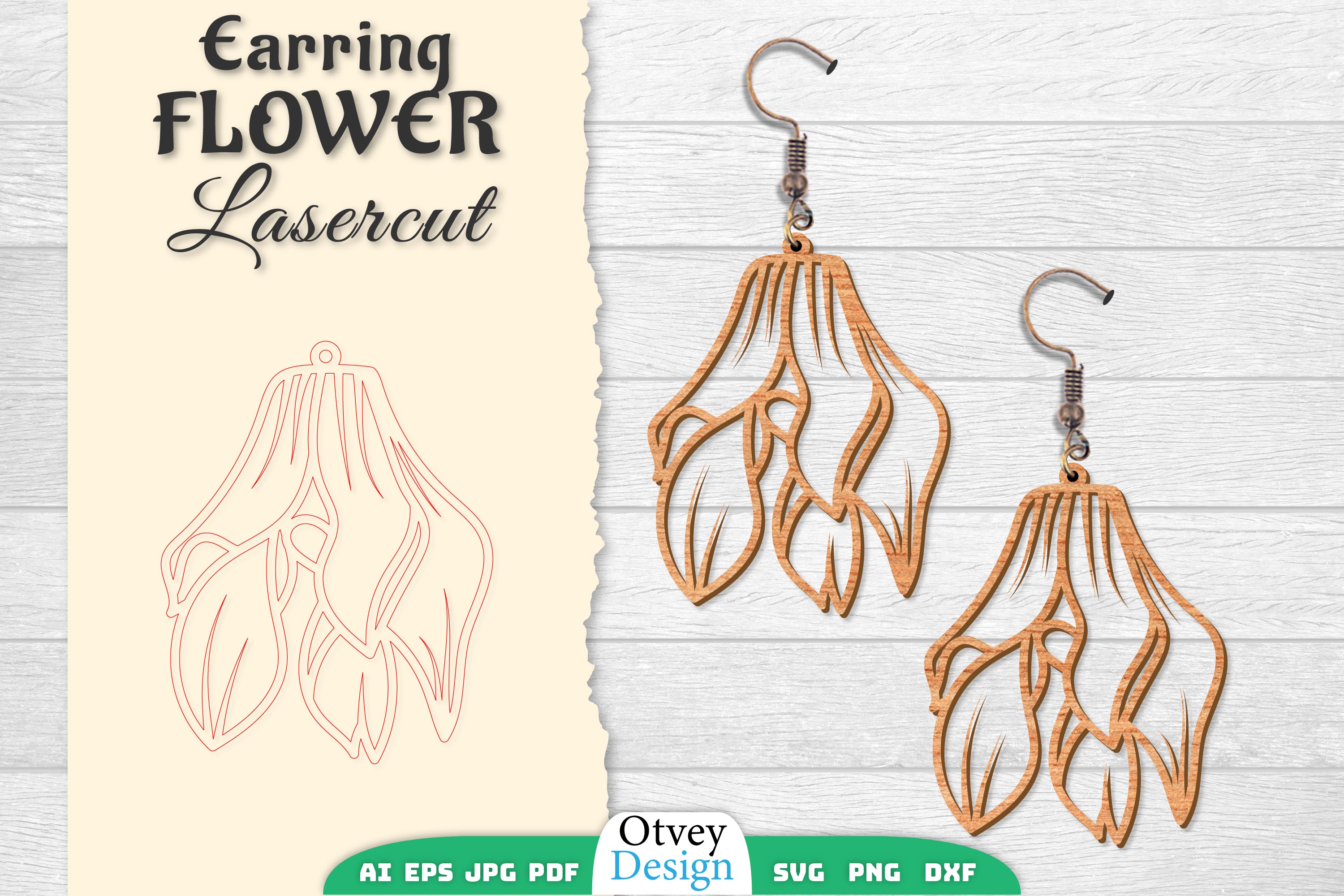 Earring Flower Lasercut SVG Bundle 6 - CraftNest - Digital Crafting and Art