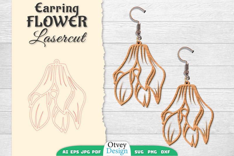 Earring Flower Lasercut SVG Bundle 6 - CraftNest - Digital Crafting and Art