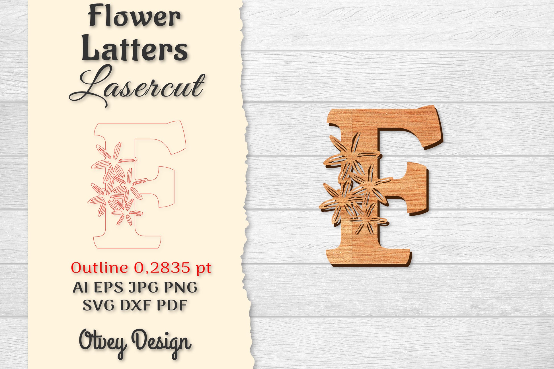 Flower Letters Laser Cut File SVG Bundle 31 - CraftNest - Digital Crafting and Art