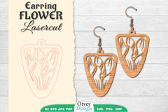 Earring Flower Lasercut SVG Bundle 65 - CraftNest - Digital Crafting and Art