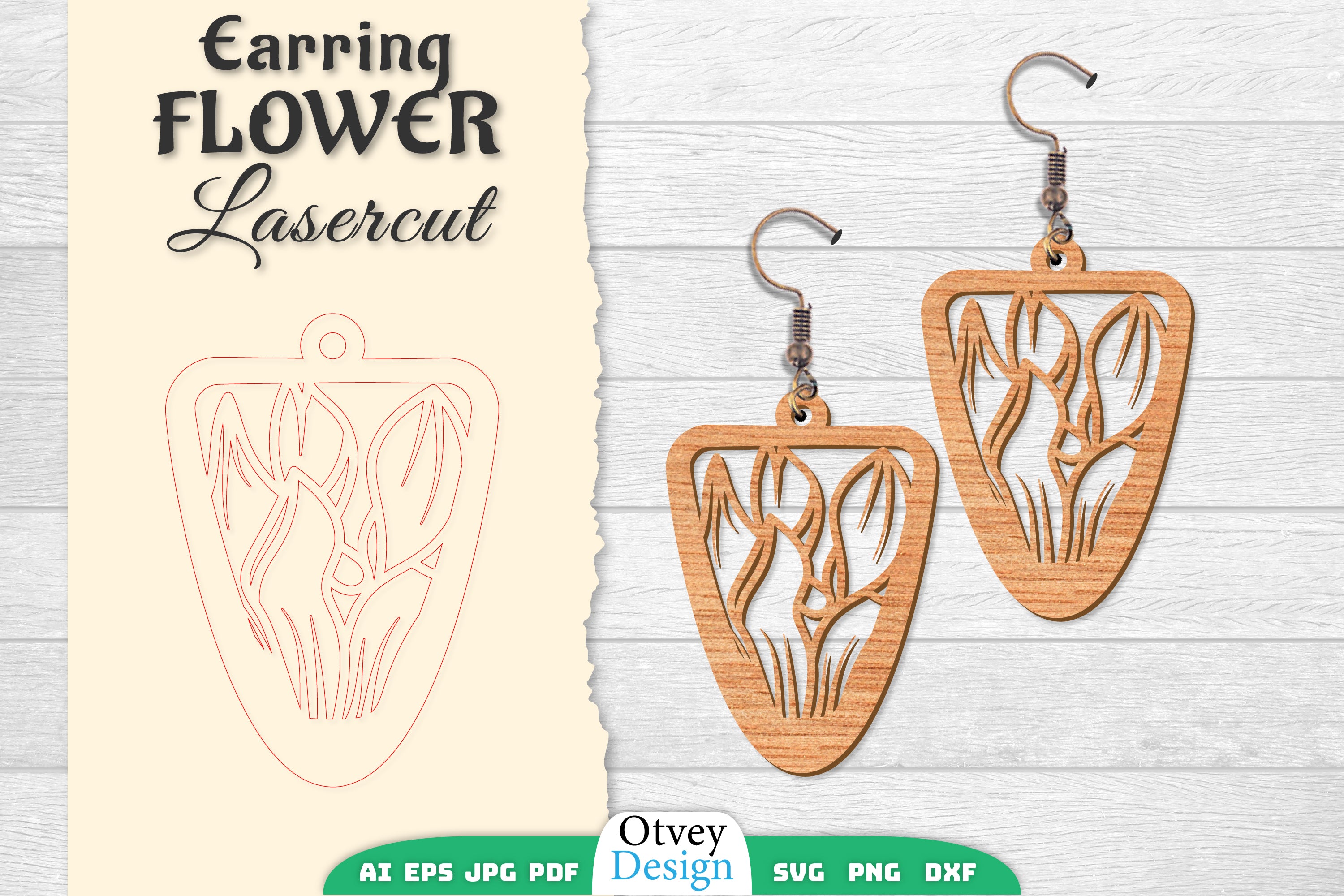 Earring Flower Lasercut SVG Bundle 65 - CraftNest - Digital Crafting and Art