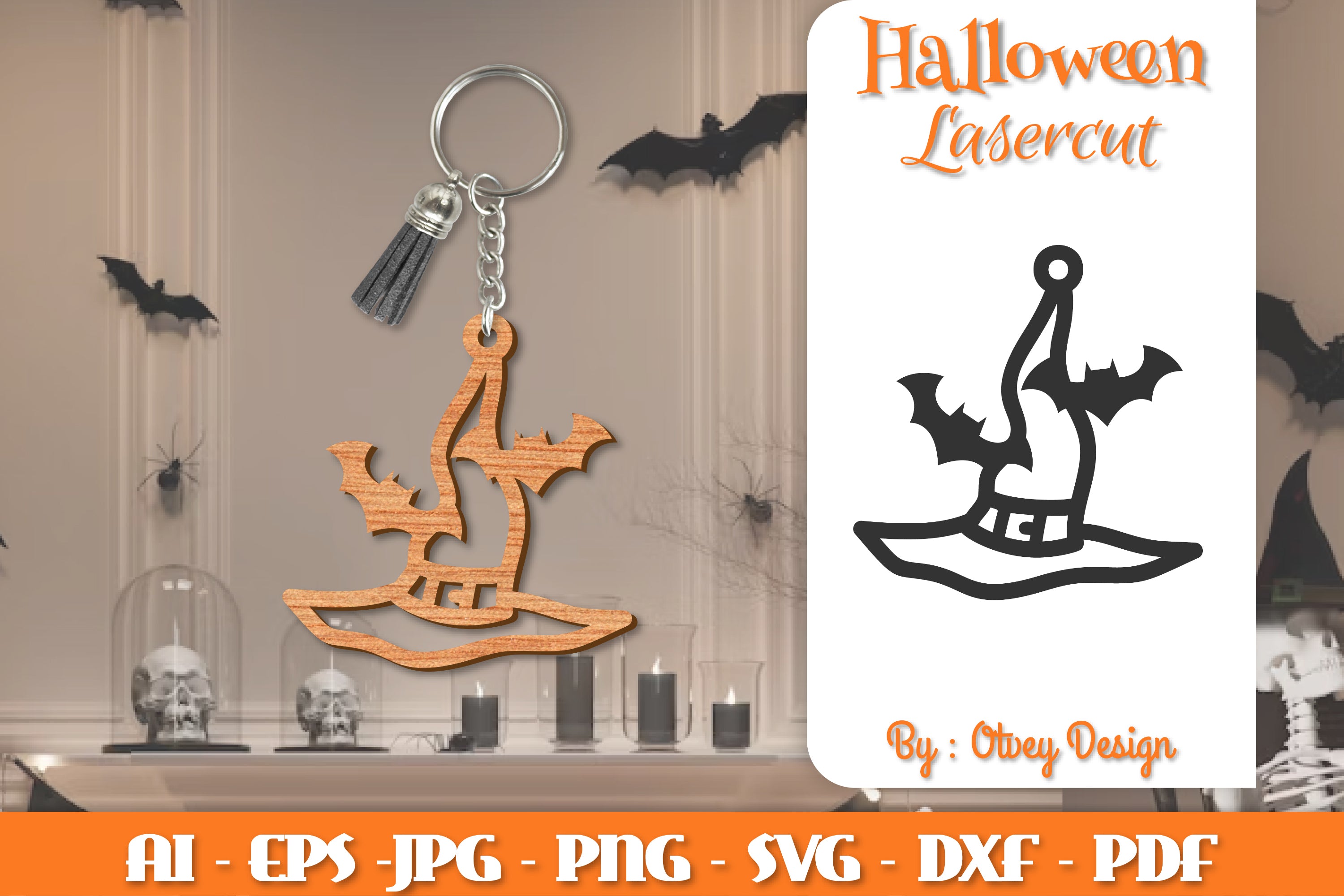 Keychain Halloween Lasercut SVG Bundle 2011 - CraftNest - Digital Crafting and Art