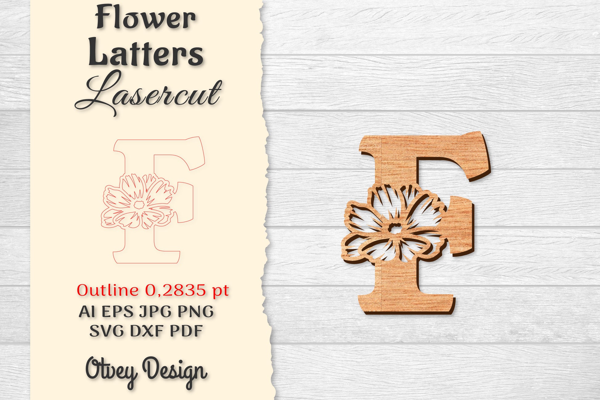 Flower Letters Laser Cut File SVG Bundle 45 - CraftNest - Digital Crafting and Art