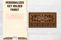 Personalized Key Holder Lasercut SVG Bundle 5 - CraftNest - Digital Crafting and Art