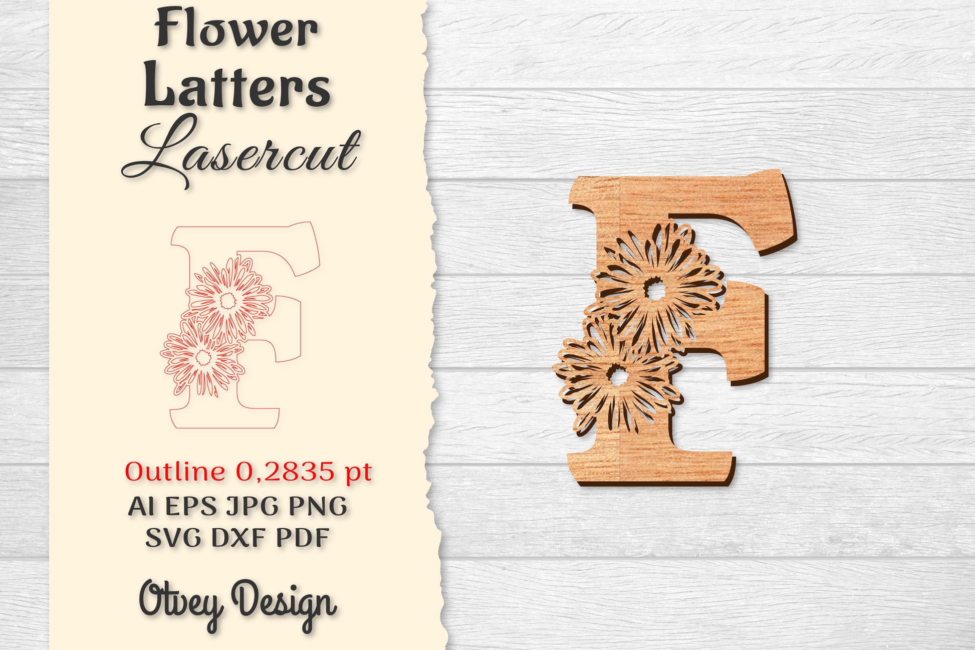 Flower Letters Laser Cut File SVG Bundle 68 - CraftNest - Digital Crafting and Art