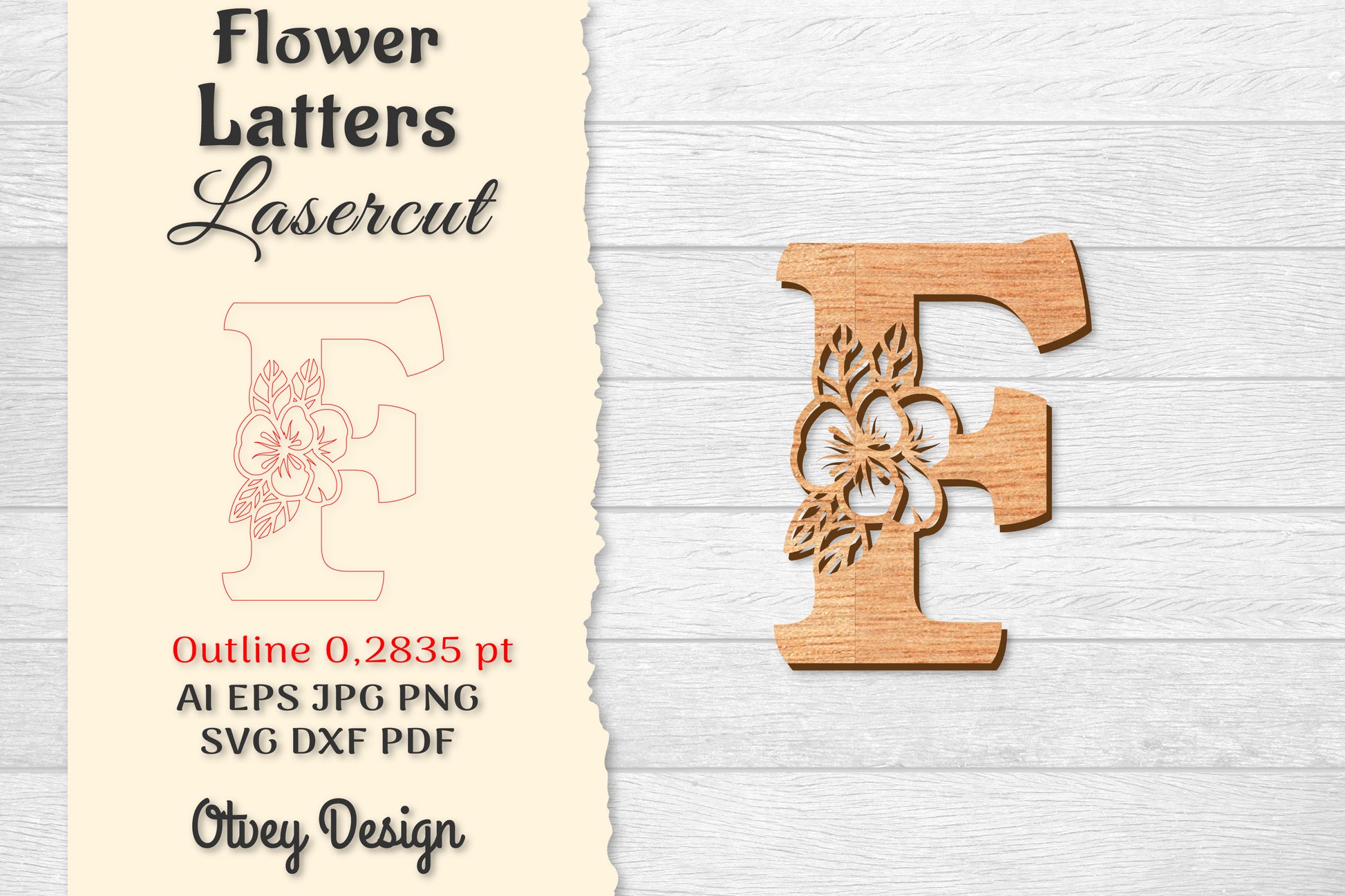Flower Letters Laser Cut File SVG Bundle 82 - CraftNest - Digital Crafting and Art