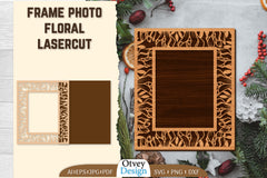 Floral Lasercut 2 Frame Photo SVG Bundle 21 - CraftNest - Digital Crafting and Art