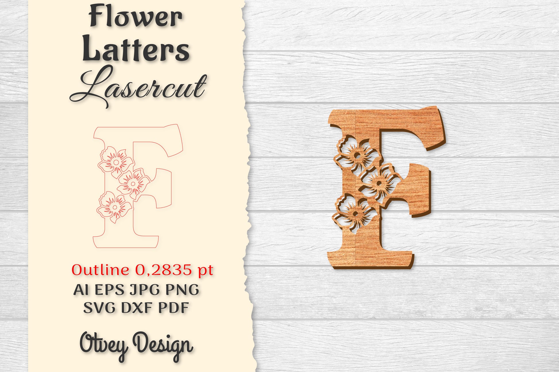 Flower Letters Laser Cut SVG Bundle 128 - CraftNest - Digital Crafting and Art