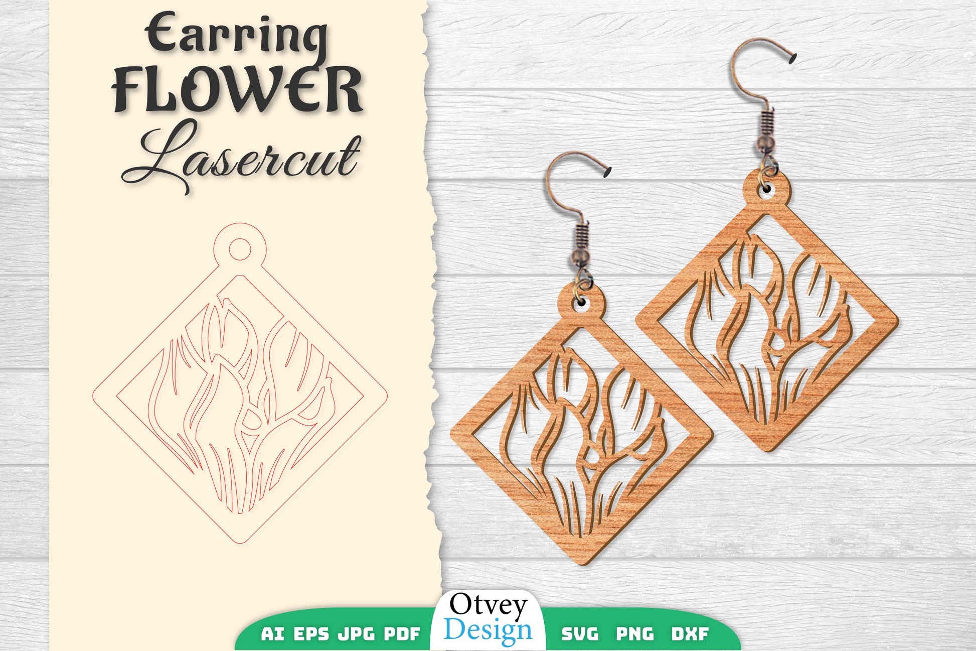 Earring Flower Lasercut SVG Bundle 35 - CraftNest - Digital Crafting and Art