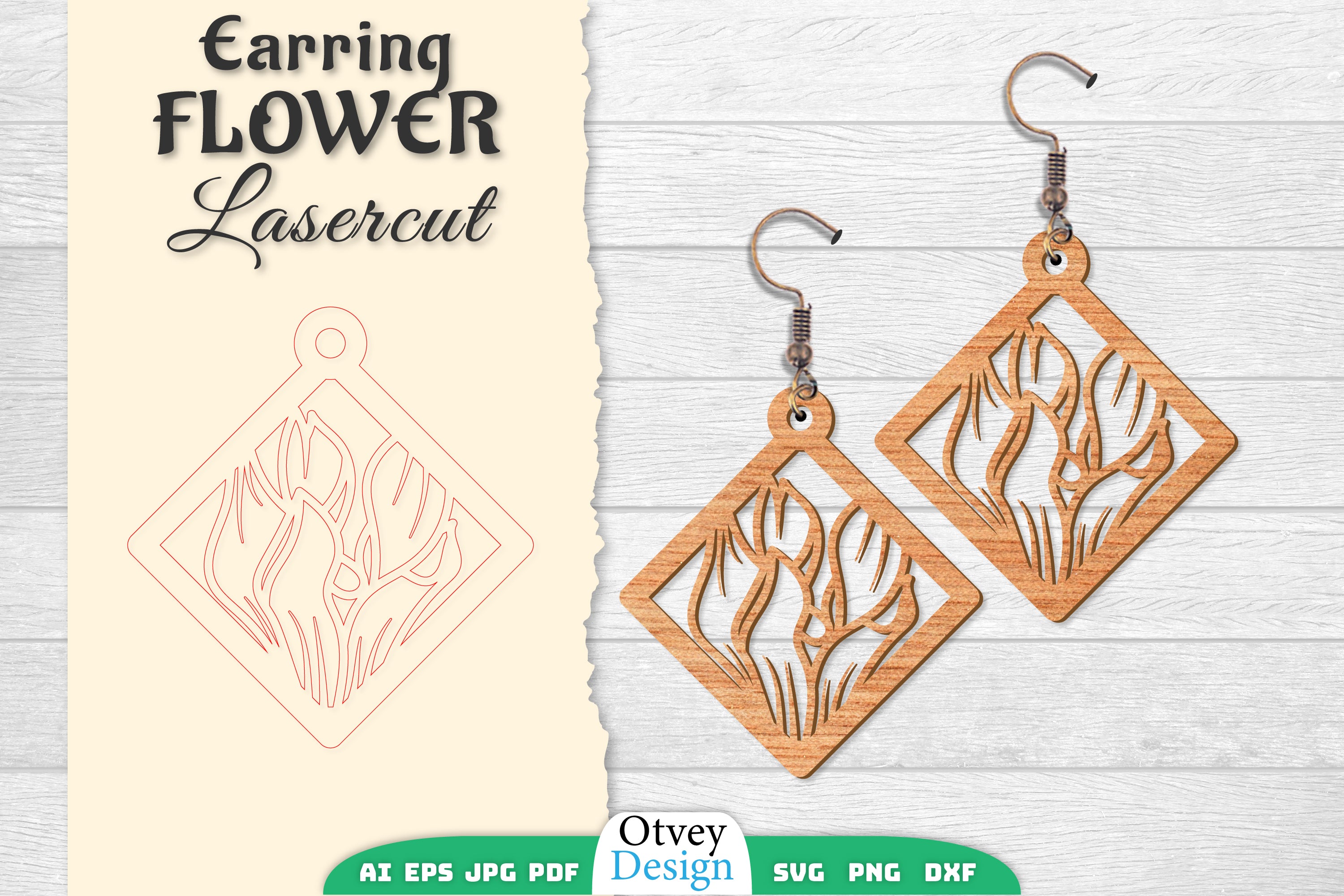 Earring Flower Lasercut SVG Bundle 35 - CraftNest - Digital Crafting and Art