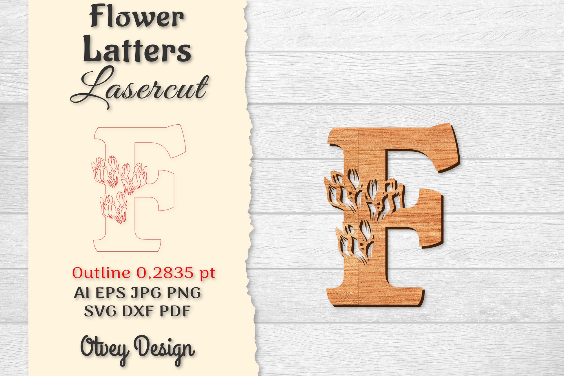 Flower Letters Laser Cut File SVG Bundle 102 - CraftNest - Digital Crafting and Art