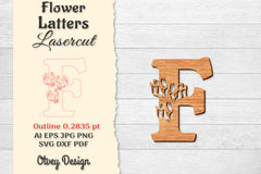 Flower Letters Laser Cut File SVG Bundle 102 - CraftNest - Digital Crafting and Art