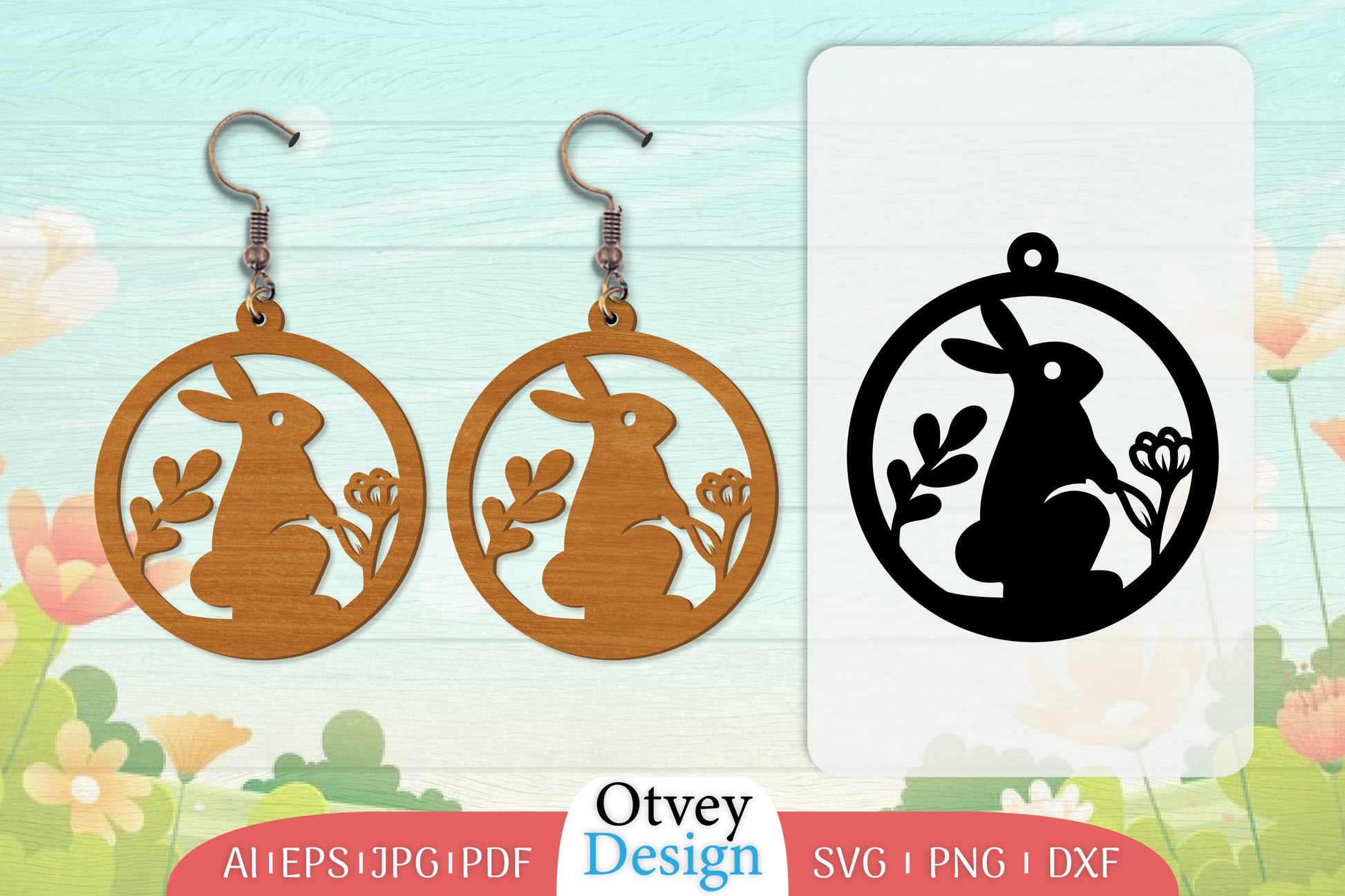 Earring Rabbit Lasercut SVG Bundle 33 - CraftNest - Digital Crafting and Art