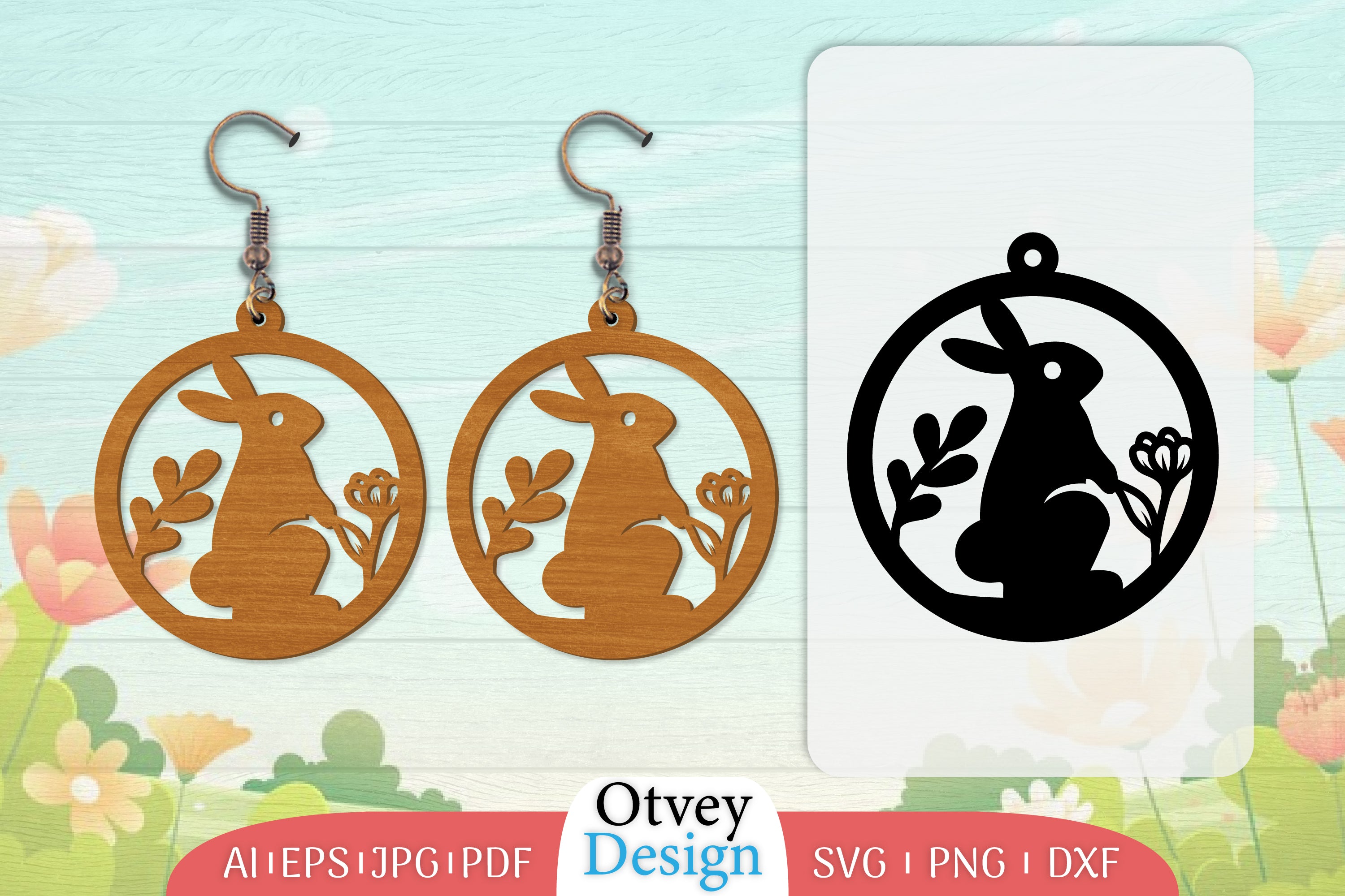 Earring Rabbit Lasercut SVG Bundle 33 - CraftNest - Digital Crafting and Art