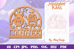 Monsters Kids Name Sign Lasercut SVG Bundle 6 - CraftNest - Digital Crafting and Art