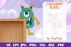 Monster Kids Corner Door Lasercut SVG Bundle 6 - CraftNest - Digital Crafting and Art