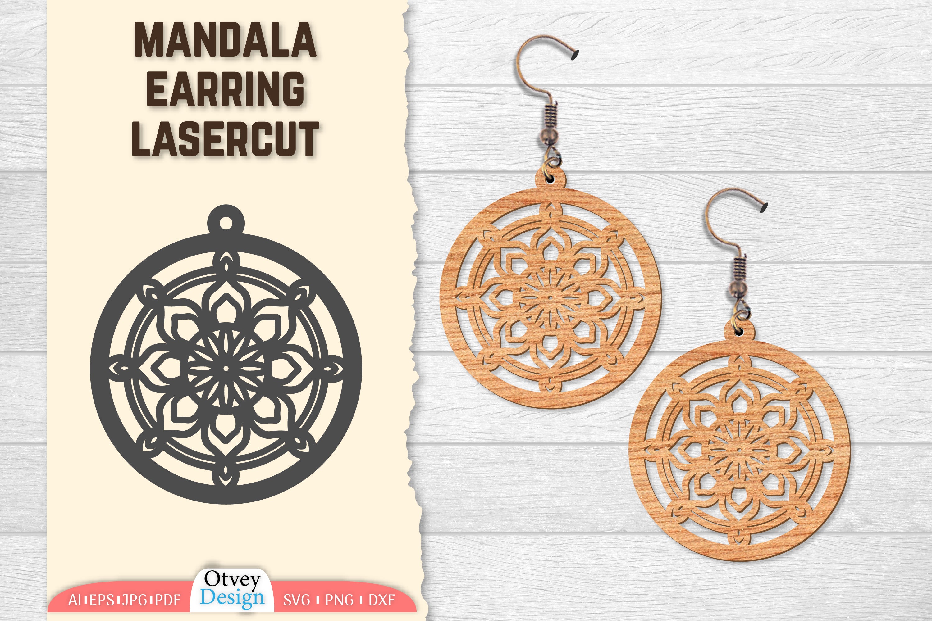 Earring Mandala Lasercut SVG Bundle 21 - CraftNest - Digital Crafting and Art