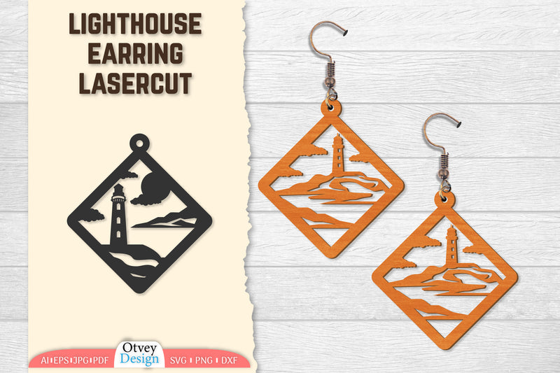 Lighthouse Earring Lasercut SVG Bundle 9 - CraftNest - Digital Crafting and Art