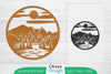 Sunset Mountain Lasercut Wall Decor SVG Bundle