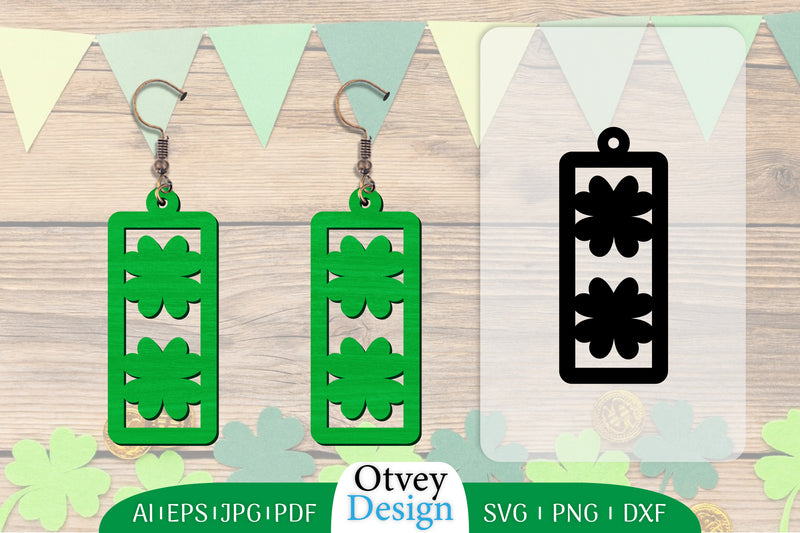 St Patrick's Day Earring Lasercut SVG Bundle 85 - CraftNest - Digital Crafting and Art