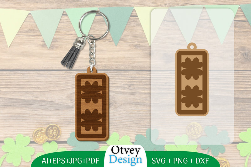 St Patrick's Day Keychain Lasercut SVG Bundle 40 - CraftNest - Digital Crafting and Art