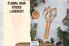 Laser Cut Floral Hair Sticks SVG Bundle