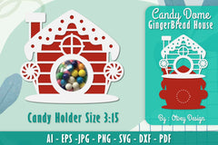 Gingerbread House Candy Holder SVG Bundle 9 - CraftNest - Digital Crafting and Art
