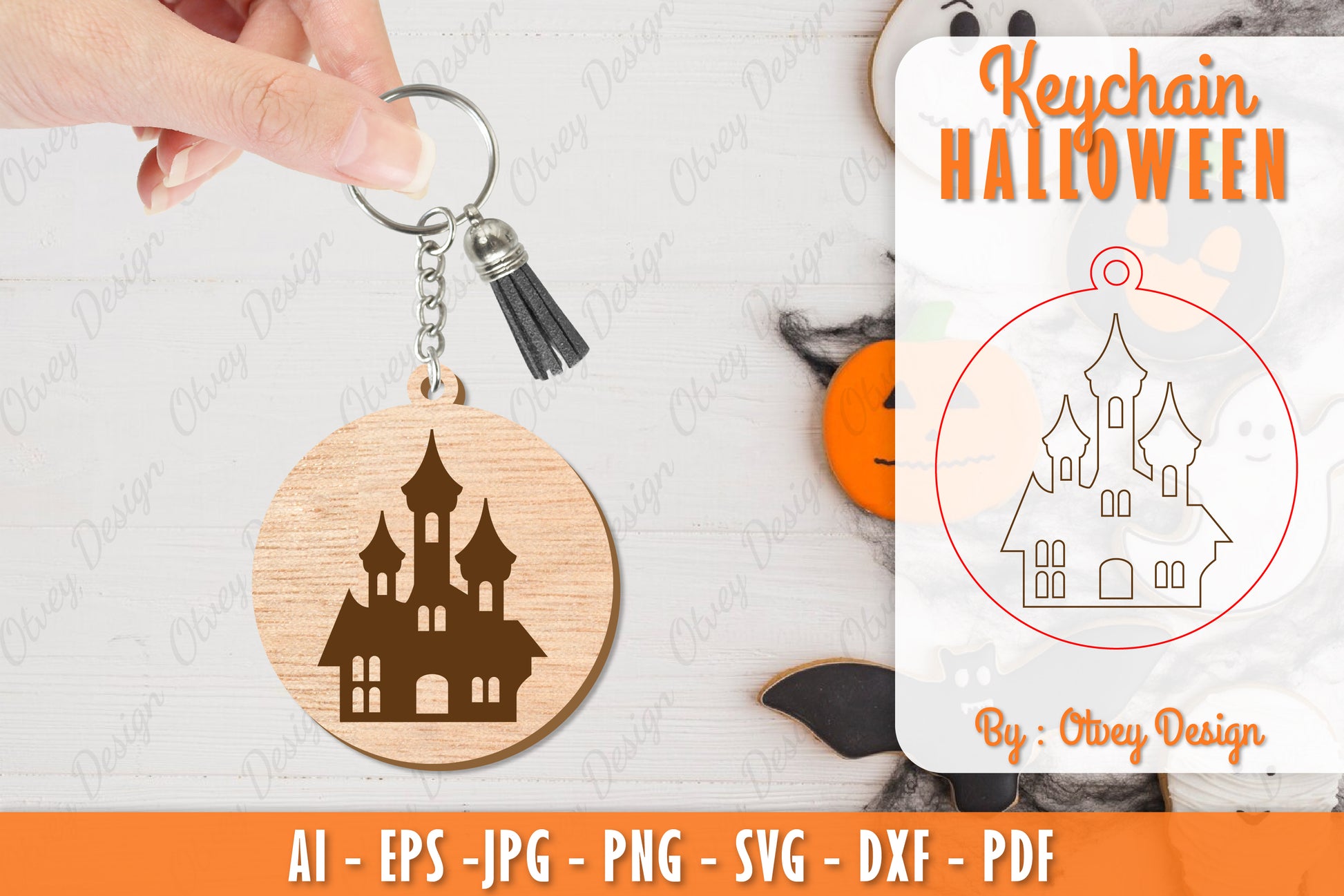 Keychain Halloween Lasercut SVG Bundle 53 - CraftNest - Digital Crafting and Art