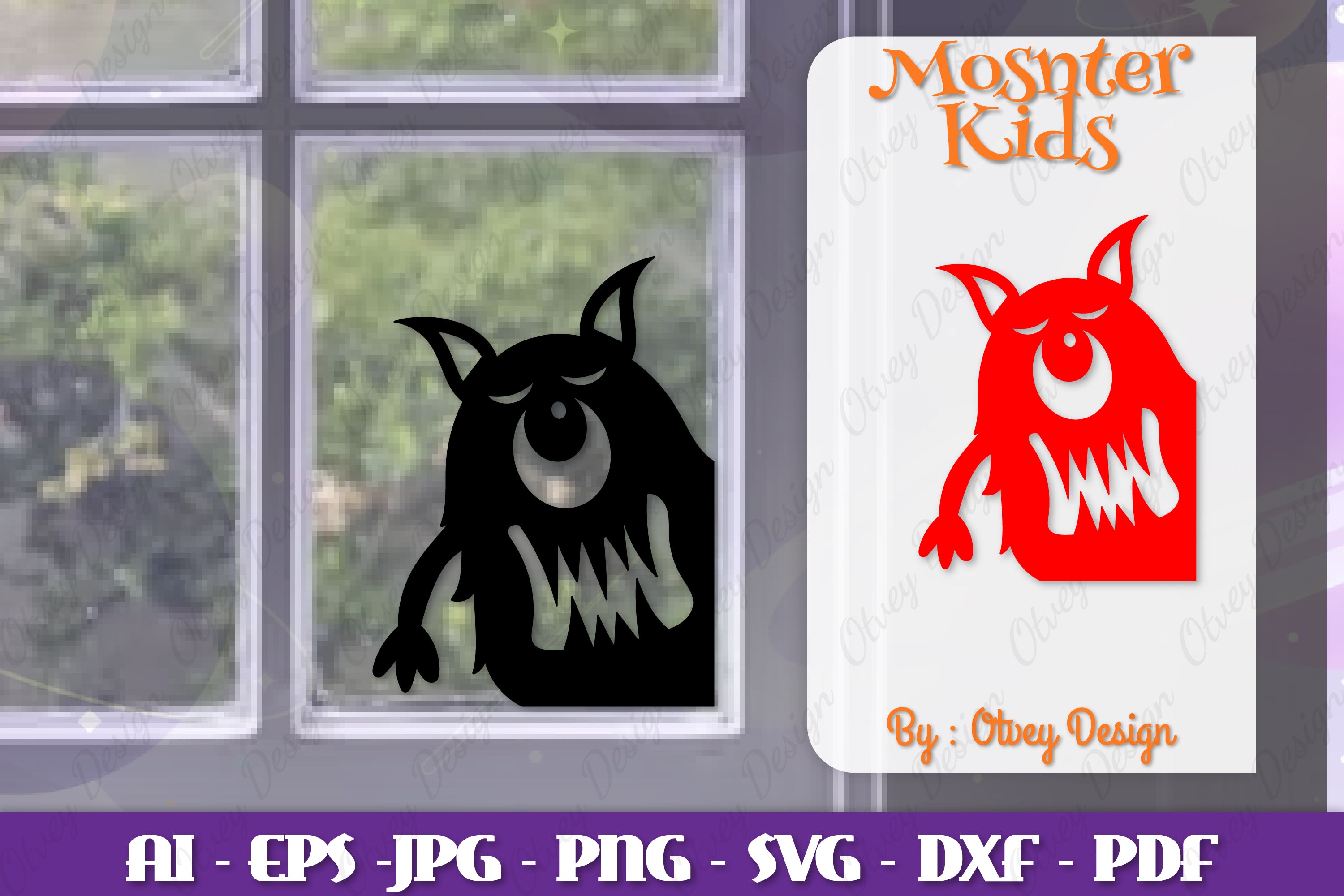 Halloween Window Cling Decor SVG Bundle