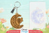 Fairy in the Moon Keychain Lasercut SVG Bundle