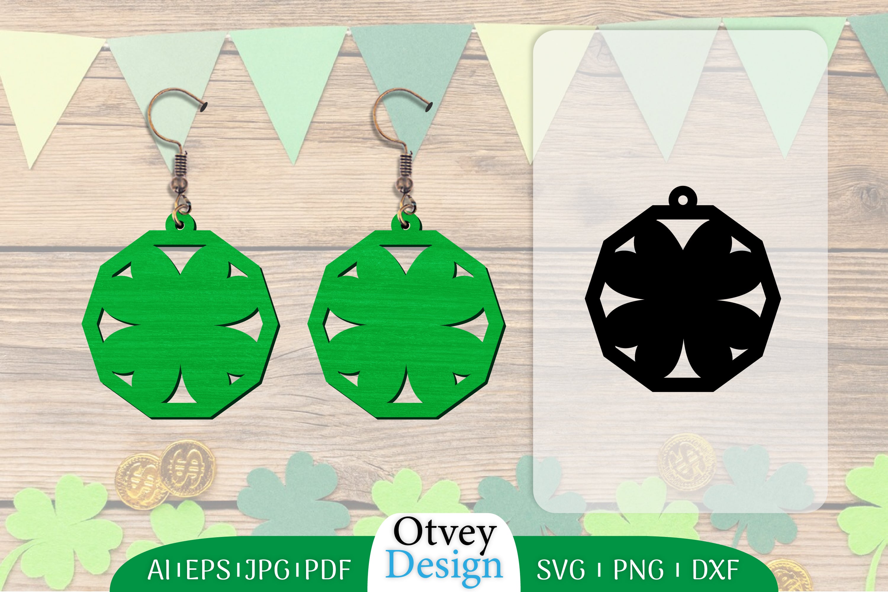 St Patrick's Day Earring Lasercut SVG Bundle 108 - CraftNest - Digital Crafting and Art