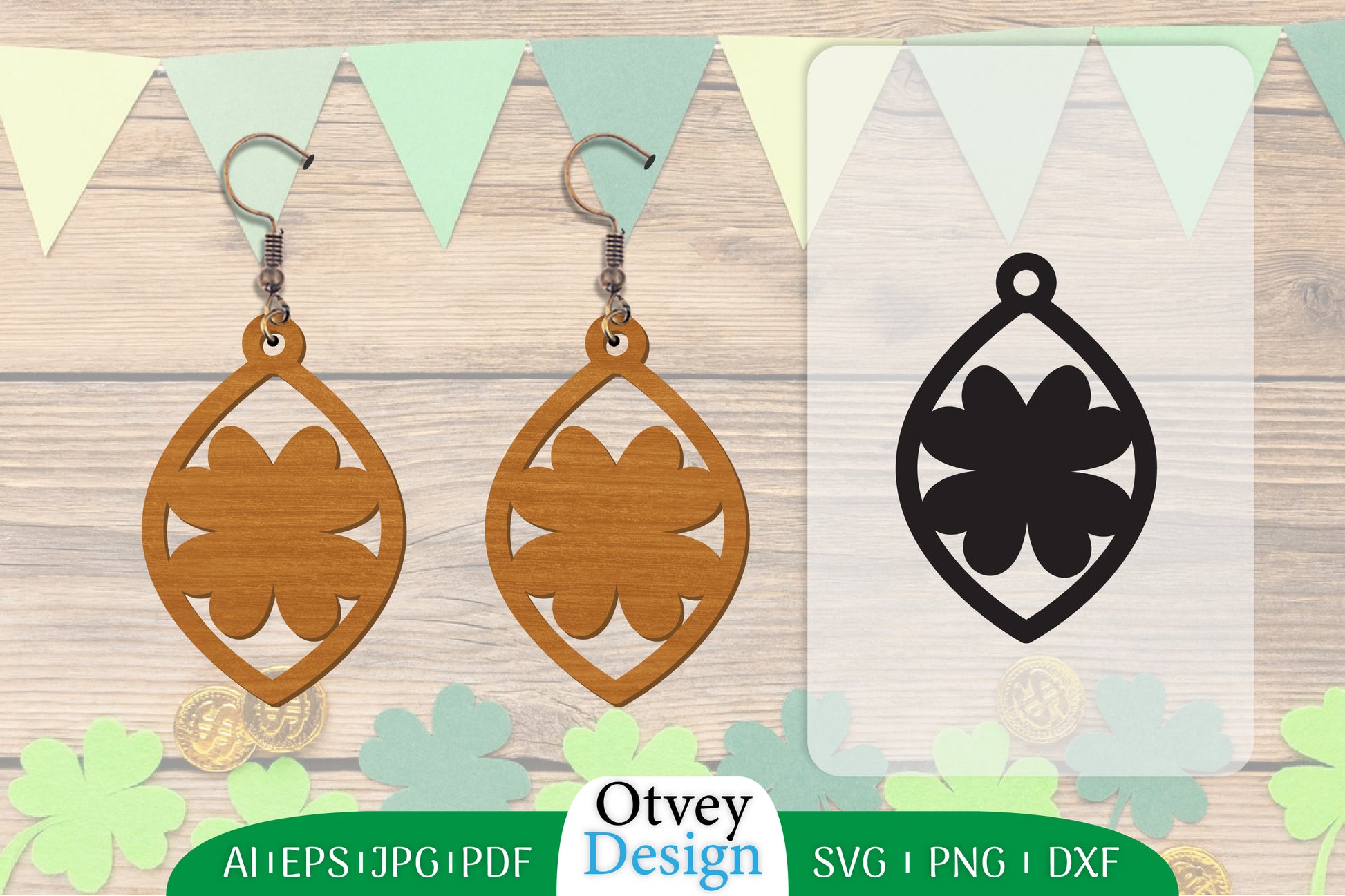 St Patrick's Day Earring Lasercut SVG Bundle 54 - CraftNest - Digital Crafting and Art