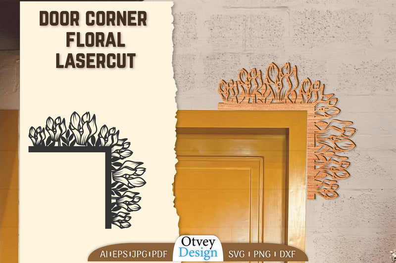 Floral Door Corner Lasercut SVG Bundle 1 - CraftNest - Digital Crafting and Art