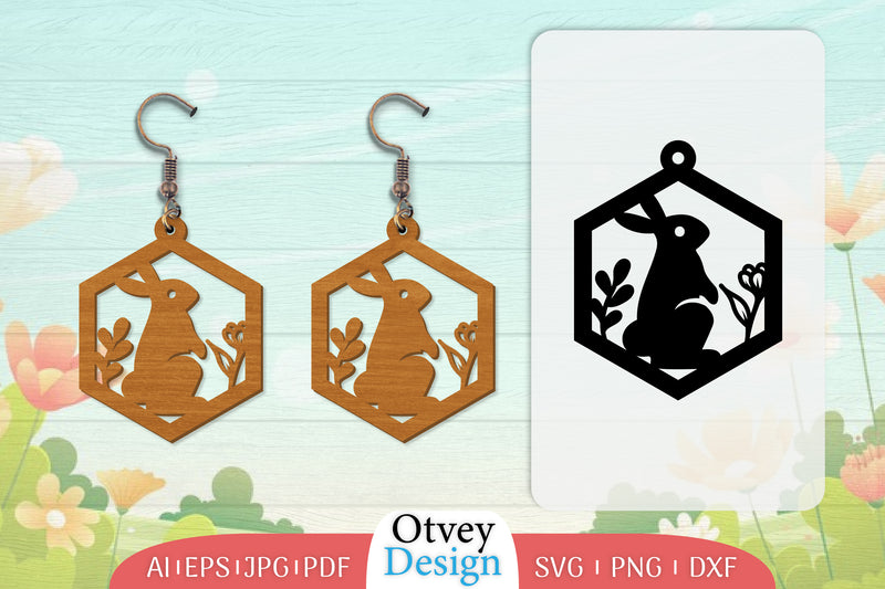 Earring Rabbit Lasercut SVG Bundle 15 - CraftNest - Digital Crafting and Art
