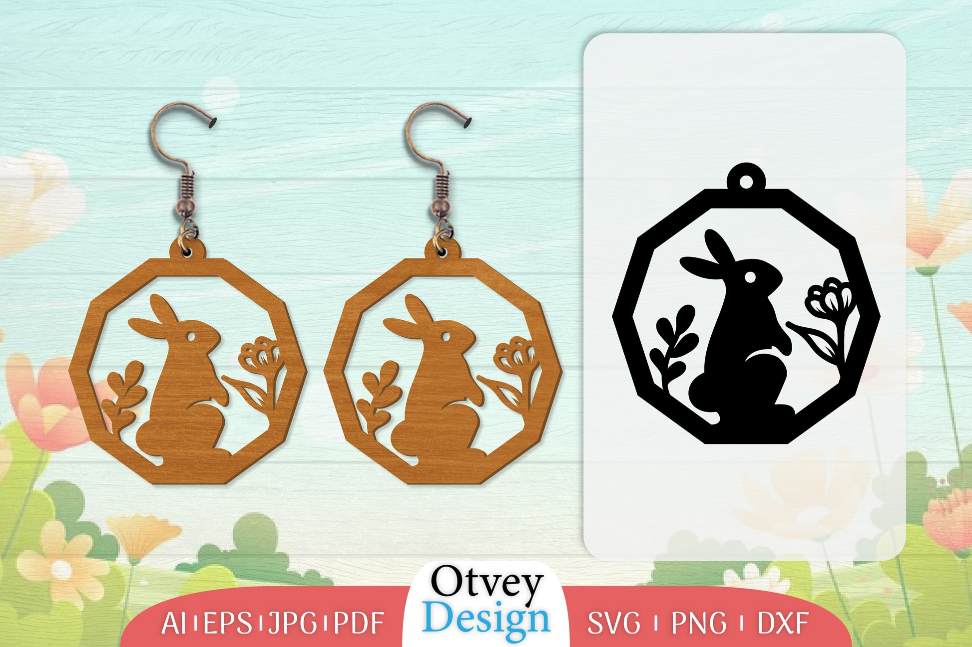 Earring Rabbit Lasercut SVG Bundle 87 - CraftNest - Digital Crafting and Art