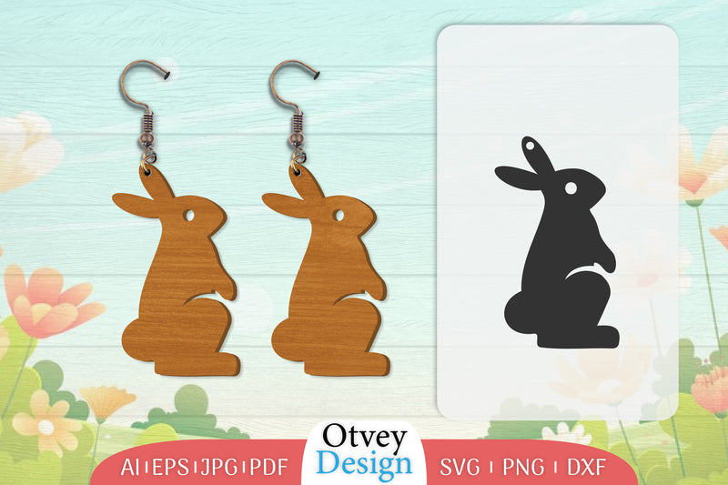 Earring Rabbit Lasercut SVG Bundle 6 - CraftNest - Digital Crafting and Art