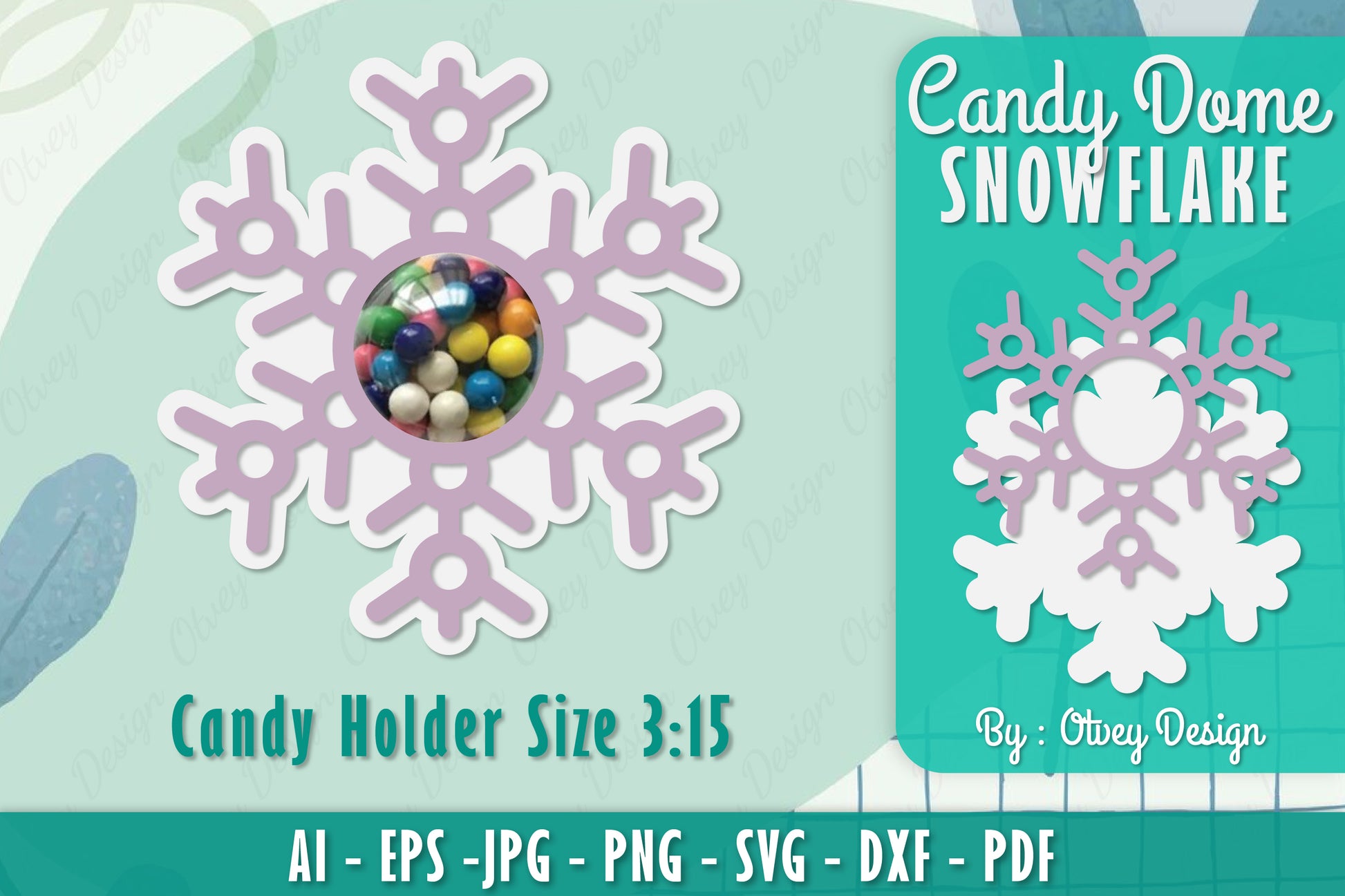 Snowflake Candy Dome SVG Bundle 13 - CraftNest - Digital Crafting and Art